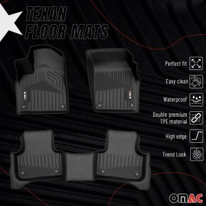 Audi Q8 Floor Mats - Front + Rear - Omac - Texan - 2018 Audi Q8 Floor Mats - Front + Rear - Omac - Texan - 2018